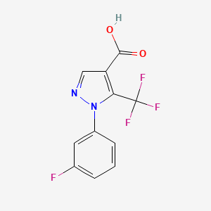 molecular formula C11H6F4N2O2 B1444967 1-(3-fluorophenyl)-5-(trifluoromethyl)-1H-pyrazole-4-carboxylic acid CAS No. 1119489-35-8