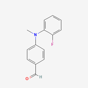 molecular formula C14H12FNO B1444975 4-((2-氟苯基)(甲基)氨基)苯甲醛 CAS No. 1458258-82-6