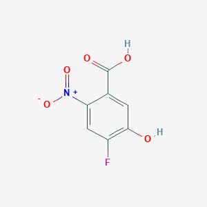 molecular formula C7H4FNO5 B1444977 4-Fluoro-5-hydroxy-2-nitrobenzoic acid CAS No. 38569-85-6