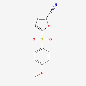 molecular formula C12H9NO4S B14449789 2-Furancarbonitrile, 5-((4-methoxyphenyl)sulfonyl)- CAS No. 75745-63-0