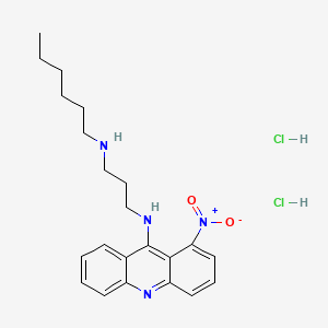 1,3-Propanediamine, N-hexyl-N'-(1-nitro-9-acridinyl)-, dihydrochloride