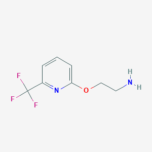 molecular formula C8H9F3N2O B1444985 2-(2-Aminoethoxy)-6-(trifluoromethyl)pyridine CAS No. 1248473-84-8