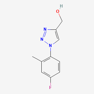 molecular formula C10H10FN3O B1444987 [1-(4-Fluoro-2-methylphenyl)-1H-1,2,3-triazol-4-yl]methanol CAS No. 1247731-80-1