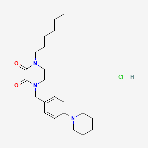 2,3-Piperazinedione, 1-hexyl-4-(p-piperidinobenzyl)-