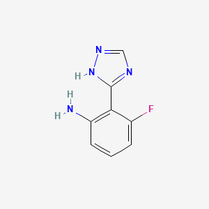 molecular formula C8H7FN4 B1445000 3-氟-2-(1H-1,2,4-三唑-3-基)苯胺 CAS No. 1249534-87-9
