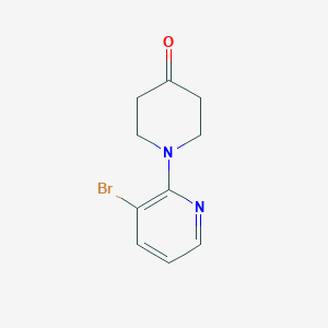 molecular formula C10H11BrN2O B1445002 1-(3-Bromopyridin-2-yl)piperidin-4-one CAS No. 1057282-66-2