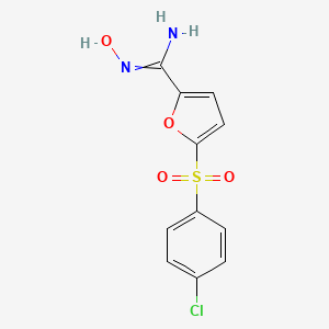 5-(4-chlorophenyl)sulfonyl-N'-hydroxyfuran-2-carboximidamide