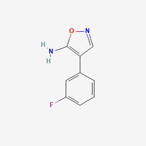 molecular formula C9H7FN2O B1445011 4-(3-Fluorophenyl)isoxazol-5-amine CAS No. 1250981-00-0