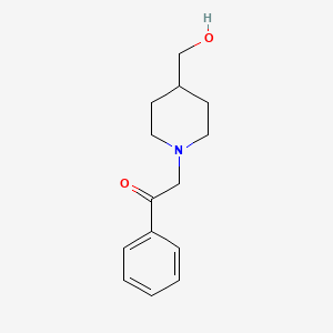 molecular formula C14H19NO2 B1445016 2-[4-(Hydroxymethyl)piperidin-1-yl]-1-phenylethan-1-one CAS No. 1458727-56-4