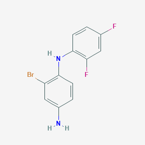 molecular formula C12H9BrF2N2 B1445020 2-bromo-1-N-(2,4-difluorophenyl)benzene-1,4-diamine CAS No. 1285160-89-5