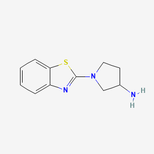 molecular formula C11H13N3S B1445023 1-(苯并[d]噻唑-2-基)吡咯烷-3-胺 CAS No. 933707-46-1