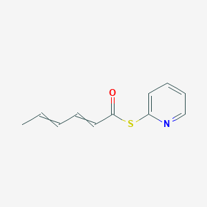 molecular formula C11H11NOS B14450264 S-pyridin-2-yl hexa-2,4-dienethioate CAS No. 73372-01-7