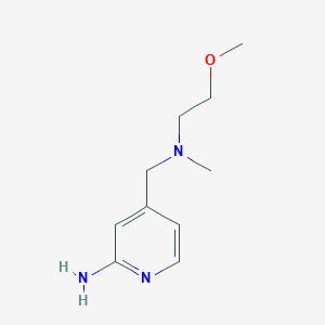 molecular formula C10H17N3O B1445028 4-{[(2-Methoxyethyl)(methyl)amino]methyl}pyridin-2-amine CAS No. 1247583-62-5