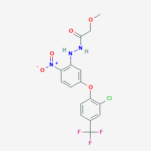 Acetic acid, methoxy-, 2-(5-(2-chloro-4-(trifluoromethyl)phenoxy)-2-nitrophenyl)hydrazide