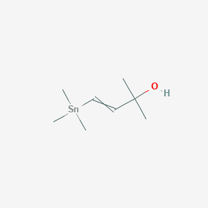 molecular formula C8H18OSn B14450315 2-Methyl-4-(trimethylstannyl)but-3-en-2-ol CAS No. 76077-10-6