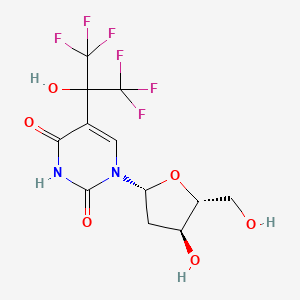 Uridine, 2'-deoxy-5-[2,2,2-trifluoro-1-hydroxy-1-(trifluoromethyl)ethyl]-