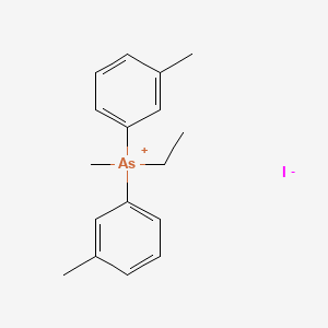 molecular formula C17H22AsI B14450338 Ethyl-methyl-bis(3-methylphenyl)arsanium Iodide CAS No. 76214-89-6