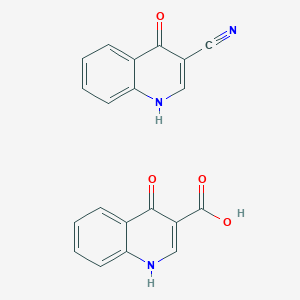 molecular formula C20H13N3O4 B14450353 4-oxo-1H-quinoline-3-carbonitrile;4-oxo-1H-quinoline-3-carboxylic acid 