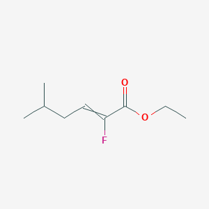 molecular formula C9H15FO2 B14450381 Ethyl 2-fluoro-5-methylhex-2-enoate CAS No. 79695-43-5