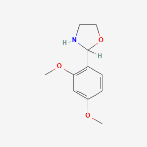 molecular formula C11H15NO3 B14450388 2-(2,4-Dimethoxyphenyl)oxazolidine CAS No. 73771-44-5