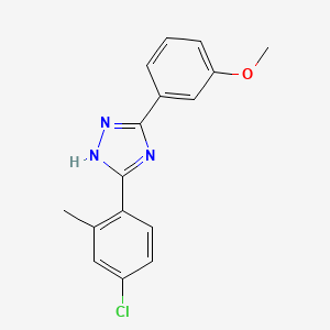 molecular formula C16H14ClN3O B14450406 s-Triazole, 3-(4-chloro-o-tolyl)-5-(m-methoxyphenyl)- CAS No. 75318-76-2