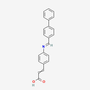 3-(4-{(E)-[([1,1'-Biphenyl]-4-yl)methylidene]amino}phenyl)prop-2-enoic acid