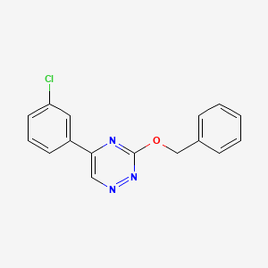 molecular formula C16H12ClN3O B14450445 as-Triazine, 3-(benzyloxy)-5-(m-chlorophenyl)- CAS No. 74417-12-2