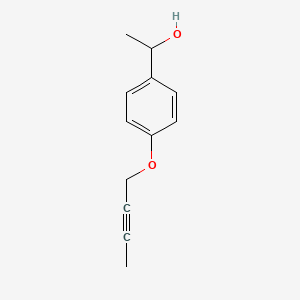 molecular formula C12H14O2 B1445045 1-[4-(丁-2-炔-1-氧基)苯基]乙醇 CAS No. 1249866-43-0