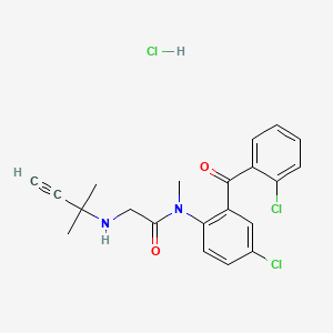 Acetamide, N-(4-chloro-2-(2-chlorobenzoyl)phenyl)-2-((1,1-dimethyl-2-propynyl)amino)-N-methyl-, monohydrochloride