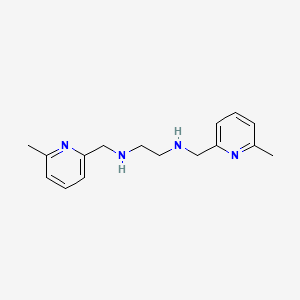 molecular formula C16H22N4 B14450461 1,2-Ethanediamine, N,N'-bis[(6-methyl-2-pyridinyl)methyl]- CAS No. 77195-97-2