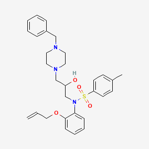 Allyloxy-2 N-((benzyl-4 piperazinyl-1)-3 hydroxy-2 propyl) N-(methyl-4 benzenesulfonyl)aniline