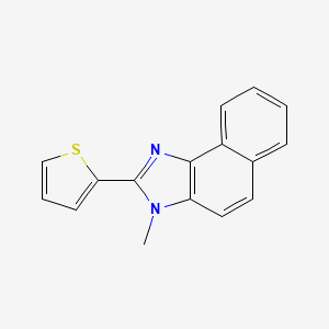 molecular formula C16H12N2S B14450503 3-Methyl-2-(thiophen-2-YL)-3H-naphtho[1,2-D]imidazole CAS No. 76145-57-8