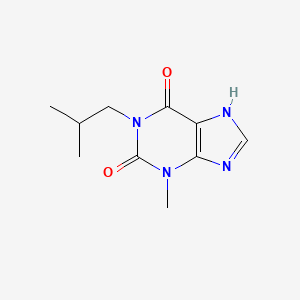 molecular formula C10H14N4O2 B14450527 3-methyl-1-(2-methylpropyl)-7H-purine-2,6-dione CAS No. 76054-34-7