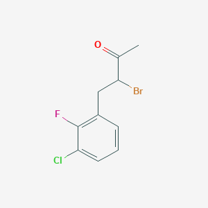 molecular formula C10H9BrClFO B1445053 3-溴-4-(3-氯-2-氟苯基)丁-2-酮 CAS No. 1251242-72-4