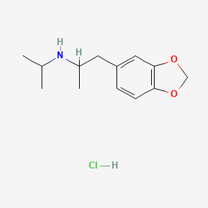 molecular formula C13H20ClNO2 B14450536 alpha-Methyl-N-(1-methylethyl)-1,3-benzodioxole-5-ethanamine hydrochloride CAS No. 74341-76-7