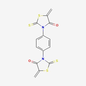 molecular formula C14H8N2O2S4 B14450543 1,4-Phenylenebis(5-methylenerhodanine) CAS No. 73855-63-7