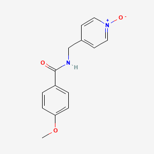 molecular formula C14H14N2O3 B14450546 4-Methoxy-N-[(1-oxo-1lambda~5~-pyridin-4-yl)methyl]benzamide CAS No. 77502-50-2