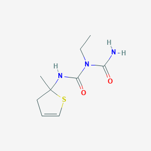 molecular formula C9H15N3O2S B14450577 1-Ethyl-3-methyl-5-(2-thienyl)biuret CAS No. 76267-22-6