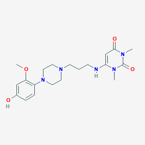 molecular formula C20H29N5O4 B144506 4-Hydroxyurapidil CAS No. 88733-12-4