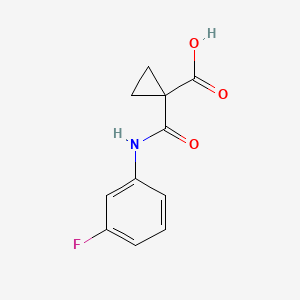 molecular formula C11H10FNO3 B1445061 1-[(3-氟苯基)氨基甲酰基]环丙烷-1-羧酸 CAS No. 1247859-37-5