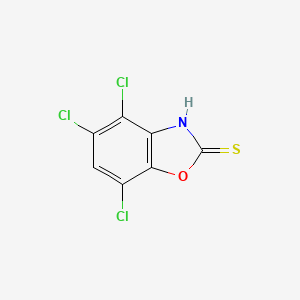 molecular formula C7H2Cl3NOS B1445063 4,5,7-三氯-1,3-苯并恶唑-2-硫醇 CAS No. 98278-90-1