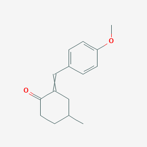 molecular formula C15H18O2 B14450630 2-[(4-Methoxyphenyl)methylidene]-4-methylcyclohexan-1-one CAS No. 78258-91-0