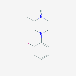 molecular formula C11H15FN2 B1445065 1-(2-氟苯基)-3-甲基哌嗪 CAS No. 1248478-93-4