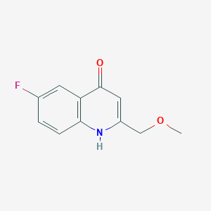 molecular formula C11H10FNO2 B1445066 6-Fluoro-2-(metoxi-metil)-1,4-dihidroquinolin-4-ona CAS No. 1248061-93-9