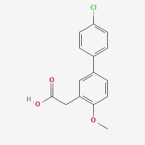 molecular formula C15H13ClO3 B14450661 3-Biphenylacetic acid, 4'-chloro-4-methoxy- CAS No. 77894-08-7