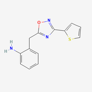 molecular formula C13H11N3OS B1445067 2-((3-(噻吩-2-基)-1,2,4-恶二唑-5-基)甲基)苯胺 CAS No. 1469080-63-4