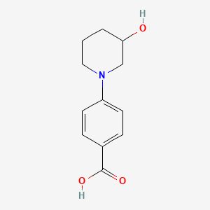 molecular formula C12H15NO3 B1445068 4-(3-羟基哌啶-1-基)苯甲酸 CAS No. 1250166-16-5