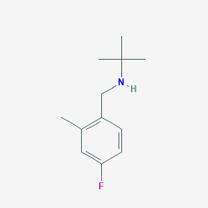 molecular formula C12H18FN B1445071 叔丁基[(4-氟-2-甲基苯基)甲基]胺 CAS No. 1251116-56-9