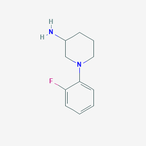 molecular formula C11H15FN2 B1445078 1-(2-氟苯基)哌啶-3-胺 CAS No. 1248735-39-8