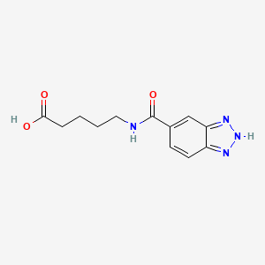 molecular formula C12H14N4O3 B1445091 5-(1H-1,2,3-benzotriazol-5-ylformamido)pentanoic acid CAS No. 1384427-31-9